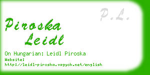 piroska leidl business card
